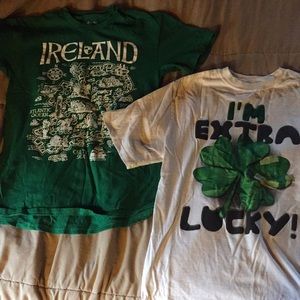 2 ST PATRICKS DAY TSHIRTS ADULT SMALL and YOUTH XL